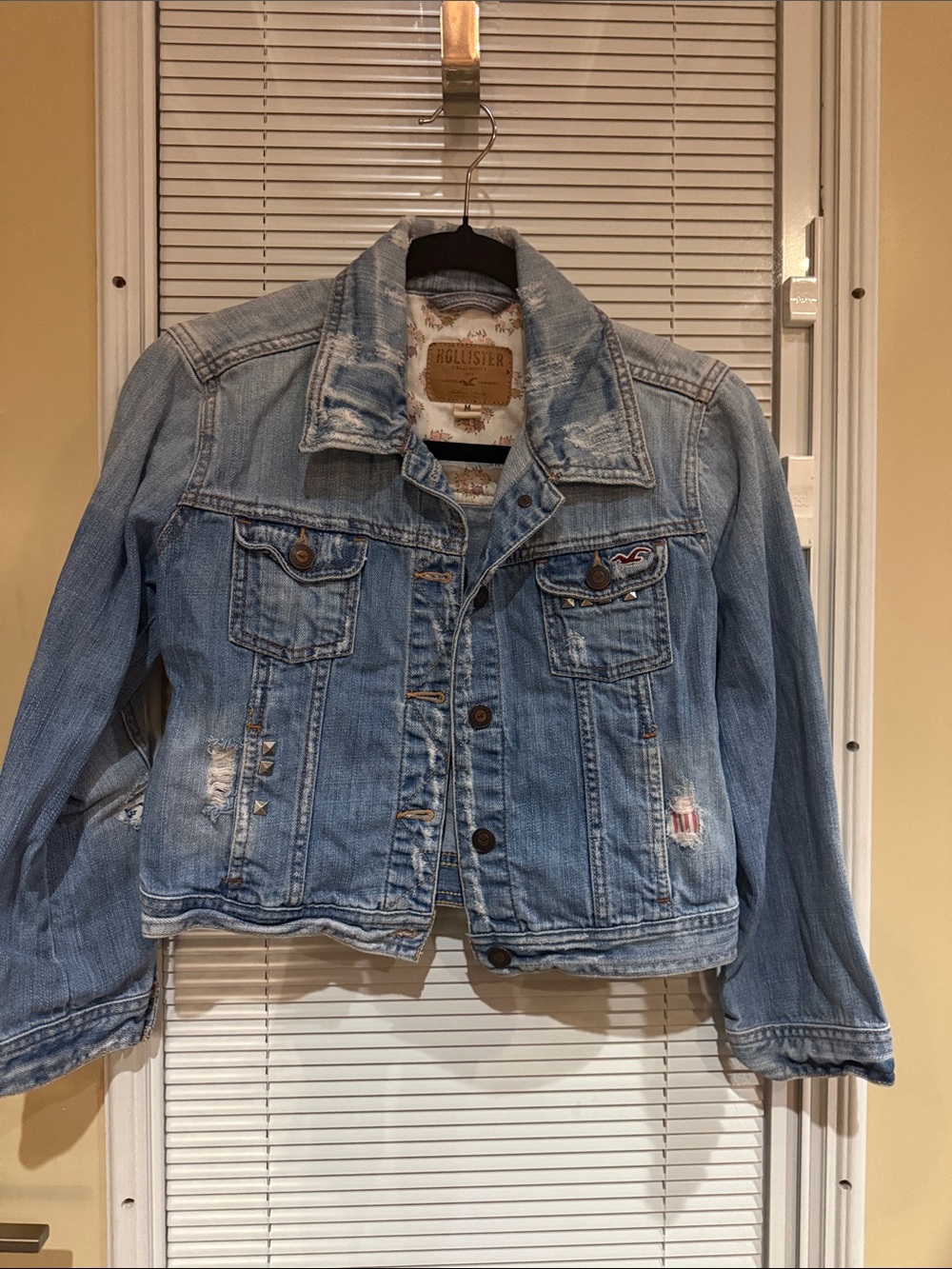 Hollister Light Blue Distressed Denim Jacket